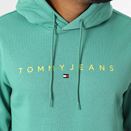 Tommy Jeans - Sweat Capuche Linear Logo 0746 Vert