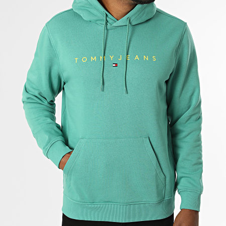 Tommy Jeans - Sweat Capuche Linear Logo 0746 Vert