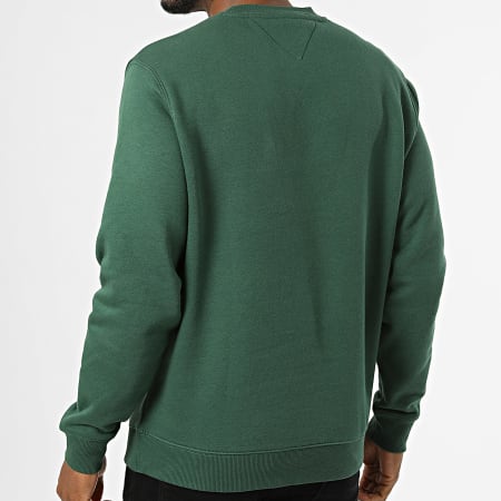 Tommy Jeans - Sweat Crewneck Flag 0741 Vert Foncé