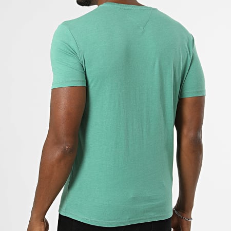 Tommy Jeans - Tee Shirt Slim Jaspe 0363 Vert