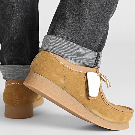 Clarks - Wallabee Evo Ochre Suede Shoes - Ryses