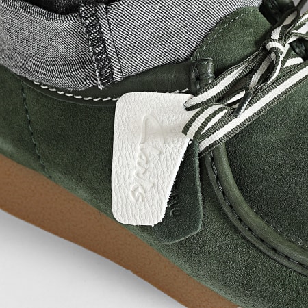 Clarks - Zapatos Wallabee Evo Ante Verde