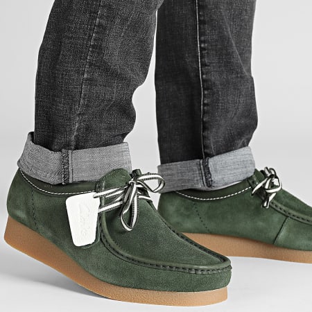 Clarks - Zapatos Wallabee Evo Ante Verde