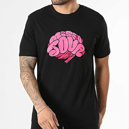 Kanoé X Mise A Jour - Ensemble Tee Shirt Et Short Jogging Bless Me Noir