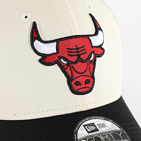 New Era - Casquette NBA Colourblock 9Forty Chicago Bulls 60771883 Beige Noir