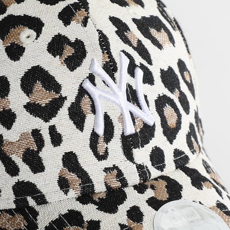 New Era - Casquette Femme 9Forty NY Yankees 60771750 Beige Noir Léopard