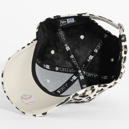 New Era - Casquette Femme 9Forty NY Yankees 60771750 Beige Noir Léopard