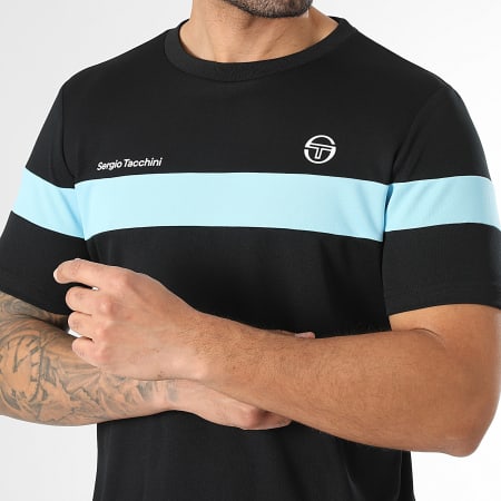 Sergio Tacchini - T-Shirt Leone 41237 Nero Azzurro Chiaro