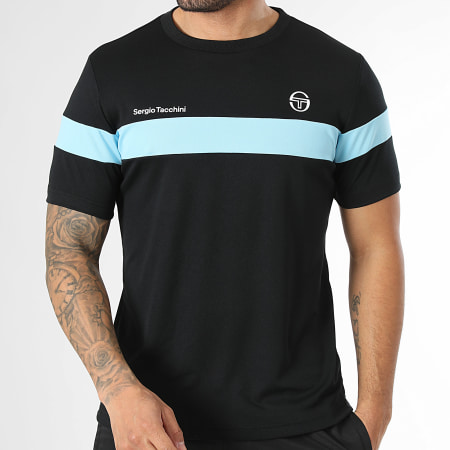 Sergio Tacchini - T-Shirt Leone 41237 Nero Azzurro Chiaro