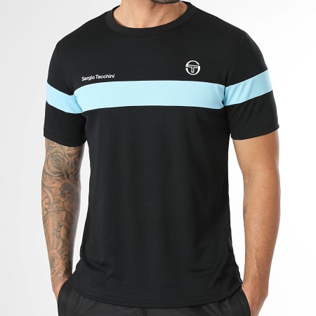 Sergio Tacchini - T-Shirt Leone 41237 Nero Azzurro Chiaro
