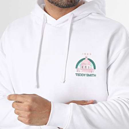 Teddy Smith - Sweat Capuche Andrew 10818117D Blanc