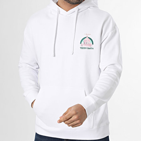 Teddy Smith - Sweat Capuche Andrew 10818117D Blanc