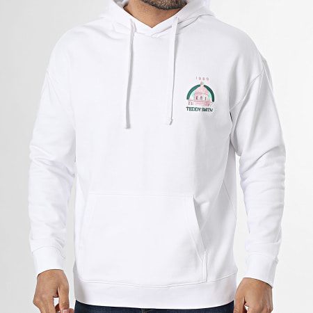 Teddy Smith - Sweat Capuche Andrew 10818117D Blanc