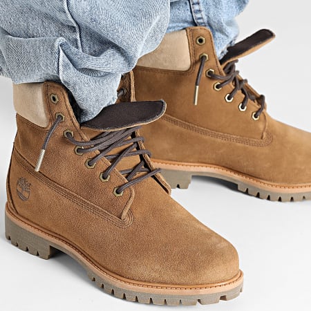 Timberland - Stivaletti Premium 6 In Lacci Waterproof Medium A6G1R Marrone Camoscio