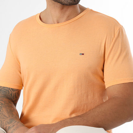 Tommy Jeans - Tee Shirt Slim Jaspe 0363 Orange