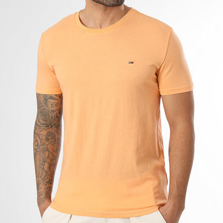 Tommy Jeans - Tee Shirt Slim Jaspe 0363 Orange