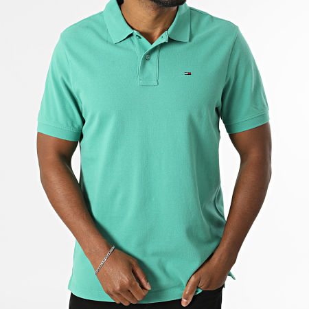 Tommy Jeans - Polo Manches Courtes Regular Fit Essential 2711 Vert