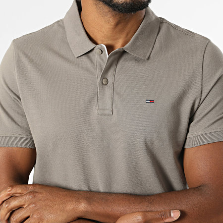 Tommy Jeans - Polo Manches Courtes Slim Placket 0676 Taupe