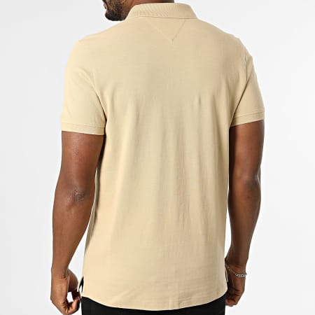Tommy Jeans - Polo Manches Courtes Slim Placket 0676 Beige