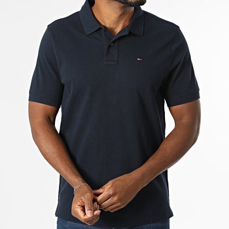 Tommy Jeans - Polo Manches Courtes Regular Fit Essential 2711 Bleu Marine