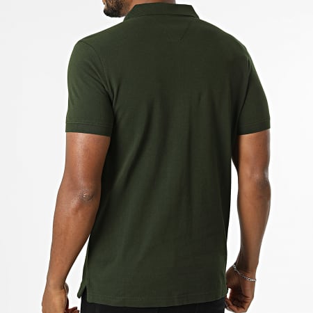 Tommy Jeans - Polo Manches Courtes Slim Placket 0676 Vert Kaki