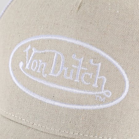 Von Dutch - Casquette Trucker Linen Beige Blanc