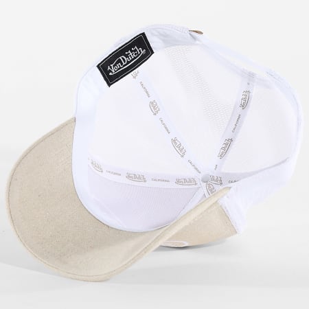 Von Dutch - Casquette Trucker Linen Beige Blanc