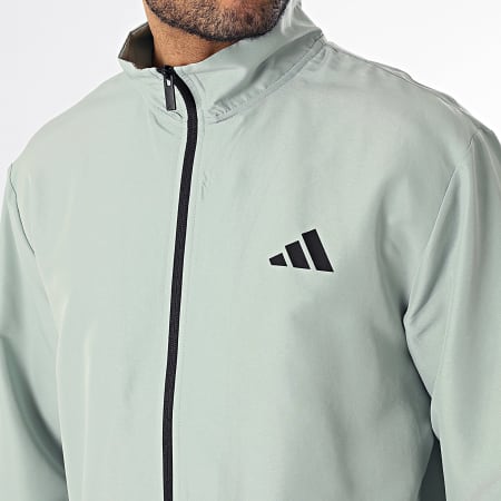 Adidas Sportswear - Ensemble Veste Zippée Et Pantalon Jogging Cargo Woven Cargo KE5889 Bleu Vert Clair