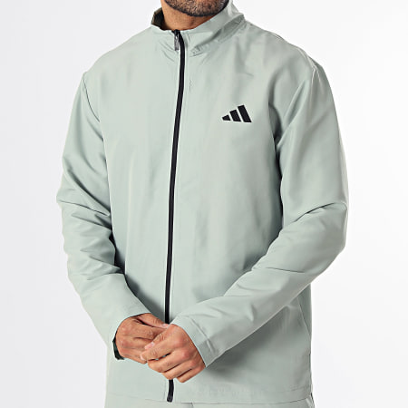 Adidas Sportswear - Ensemble Veste Zippée Et Pantalon Jogging Cargo Woven Cargo KE5889 Bleu Vert Clair