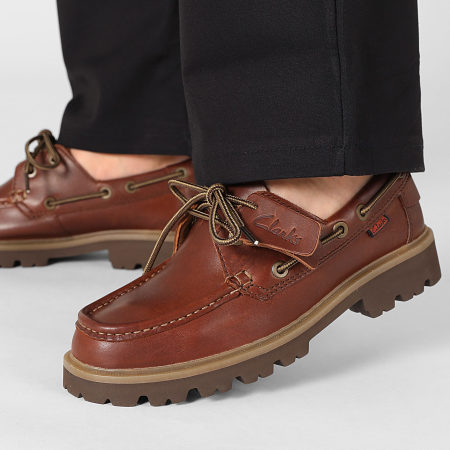 Clarks - Zapatos Náuticos Cleyhill Boat Marrón Cuero