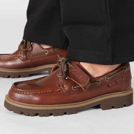 Clarks - Zapatos Náuticos Cleyhill Boat Marrón Cuero