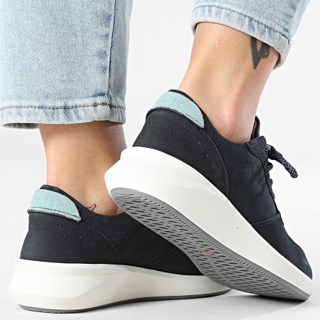Clarks - Baskets Femme Un Rio Sprint Navy Nubuck
