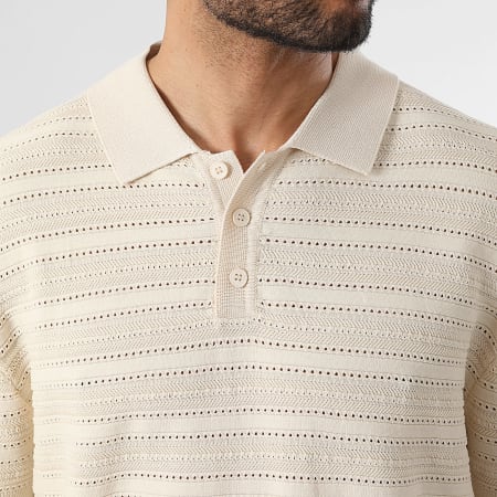 LBO - Polo Manches Courtes Maille Crochet 2299 Beige