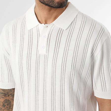LBO - Polo De Manga Curta Malha Crochê 2538 Branco