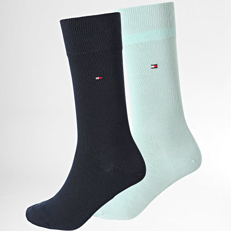 Tommy Hilfiger - Lot De 2 Paires De Chaussettes 1111 Bleu Marine Vert Clair