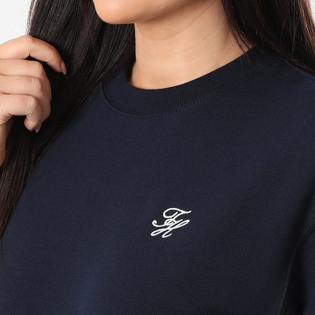 Tommy Hilfiger - Sweat Crewneck Femme Regular Fit Script 8724 Bleu Marine