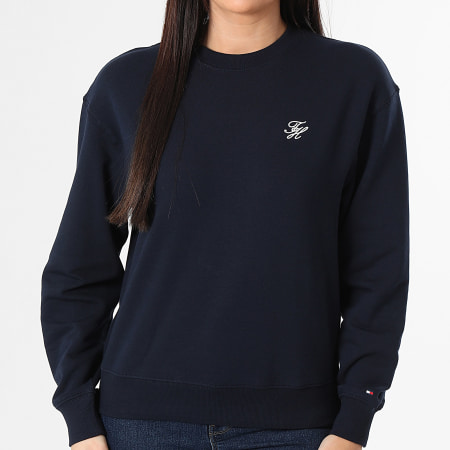 Tommy Hilfiger - Sweat Crewneck Femme Regular Fit Script 8724 Bleu Marine