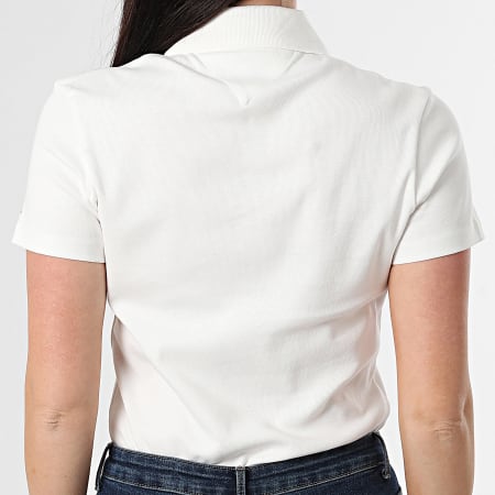 Tommy Hilfiger - Polo Manches Courtes Slim Femme Gold Button 9252 Beige Clair