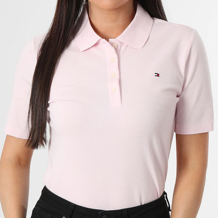 Tommy Hilfiger - Polo Manches Courtes Femme Regular Fit 1985 3224 Rose