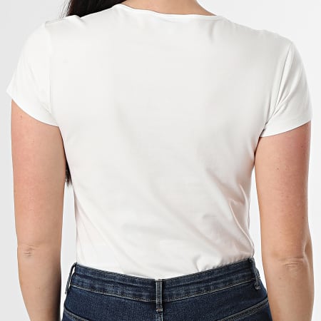Tommy Hilfiger - Tee Shirt Femme Slim Script 8710 Beige Clair