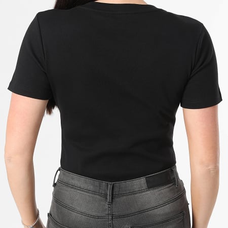 Tommy Hilfiger - Camiseta Cuello V Slim Mujer Cody 0584 Negro