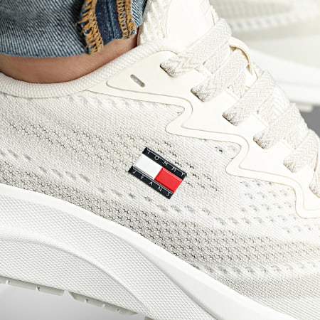 Tommy Jeans - Baskets Runner Knitted 1713 Ecru