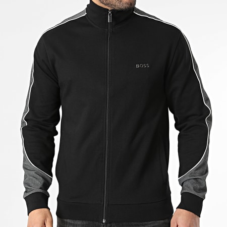 BOSS - Jas Met Rits En Strepen 50554793 Zwart