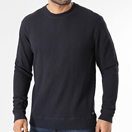 BOSS - Sweat Crewneck Structure 50540576 Bleu Marine