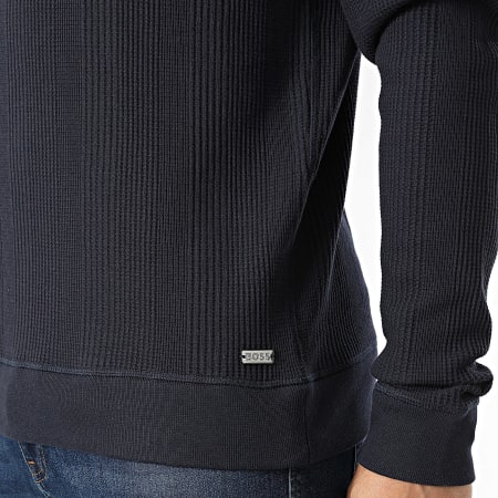 BOSS - Sweat Crewneck Structure 50540576 Bleu Marine