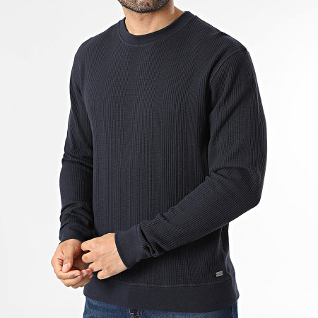 BOSS - Sweat Crewneck Structure 50540576 Bleu Marine