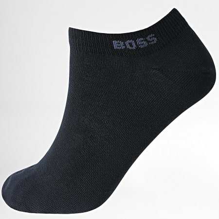 BOSS - Lot De 5 Paires De Chaussettes Uni 50493197 Bleu Marine Bleu Clair Blanc Bleu