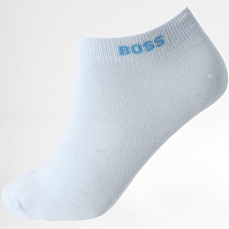 BOSS - Lot De 5 Paires De Chaussettes Uni 50493197 Bleu Marine Bleu Clair Blanc Bleu