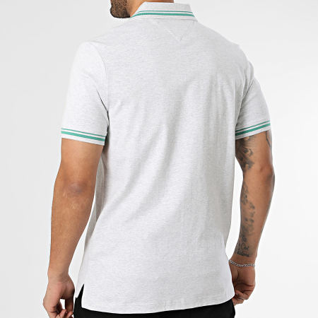 Tommy Jeans - Polo Manches Courtes Regular Fit Tipped 2700 Gris Chiné