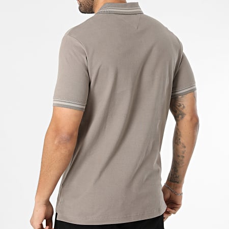 Tommy Jeans - Polo Manches Courtes Regular Fit Tipped 2700 Taupe